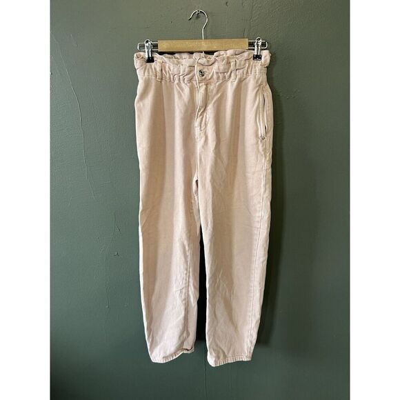Zara Womens Pink Straight Leg Jogger Pants Size 4 Stretch Fit - Picture 1 of 3